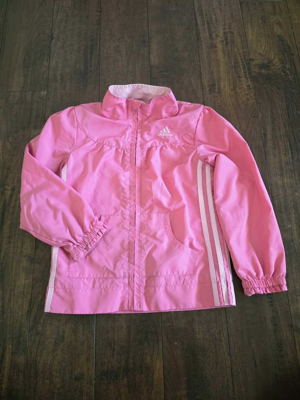 Adidas Pink Girls' Lightweight Track Jacket Size 6